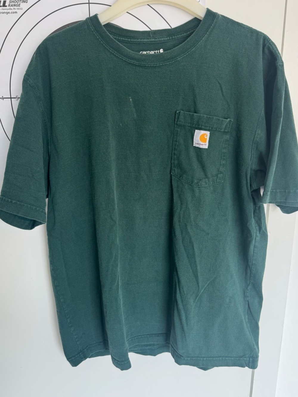 Carhartt Loose Fit Pocket T-Shirt Workwear Dark Green Size L